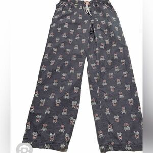 Psycho Bunny Black Sand skull drawstring lounge pants S /small nwt